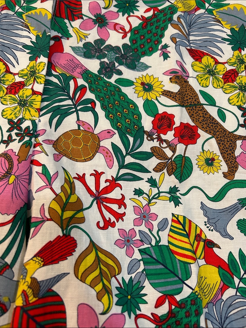 NWT Boden Multicolor Floral tropical animal  Straight-Leg Pants  linen cotton - Picture 12 of 14